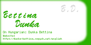 bettina dunka business card